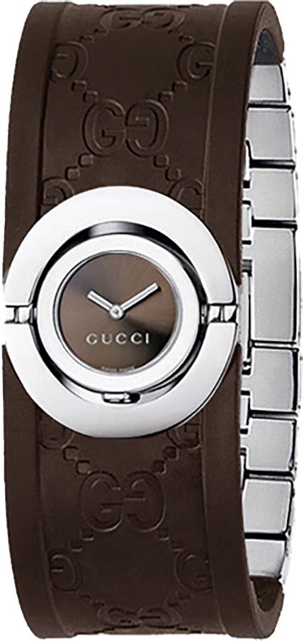 gucci brown rubber watch|Gucci Twirl Brown Rubber Ladies Watch YA112519 .